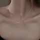 MZMZ platinum necklace women's pt950 platinum pendant fashionable new Valentine's Day birthday gift for girlfriend and wife jewelry noble model-Sansheng Lucky Platinum Necklace