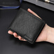 NAVIGARE Italian small sailboat wallet men's genuine leather short casual wallet driver's license card bag birthday gift gift black - no driver's license position first layer cowhide (counter gift box)
