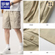 ROMON men's shorts summer new Japanese workwear mid-trousers Shawn Yue loose cotton casual trendy high-end five-point pants 9221 khaki L [100-130Jin [Jin equals 0.5 kg]]