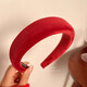 Danqin Retro New Year Red Hair Hoop Women's Heightening Headband Pressing Hair Headwear Temperament High Skull Top 2025 New Red Wide-Brim Headband