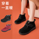Pansy Bottes de neige en laine japonaise Chaussures de coton confortables pour femmes non glissées hiver plus en velours épaissis de baby-sitter léger HD4130 noir 38