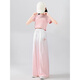 Yoyo One Girls Angestaltet Summer New Style Children's New Chinese Style Kurzärmelige Mädchen Dopamine Sommer zweiteiler Set 15117 Gradient Purple + 9922 White 160