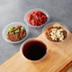 Haofanjie disposable dipping dish, flavor dish, oil dish and bowl, transparent plastic plate, soy sauce dish, sauce dish, small plate, seasoning bowl, 7.3*2*5cm, 100 pieces