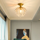 Yunyu Light Luxury Crystal Gang Light Light Light Luxury Corridor Creative Deckeneingang Eingang Eingang Eingang Eingang kleine Balkon Lichtlampe 9885 Modell-mit vollem Spektrum dreifarbige Lichtquelle