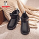 BOBDOG BOBDOG children's shoes girls boots winter soft sole plus velvet children's snow boots B16515030 black 26