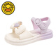 G.duck Children's Sandals Women's Summer Princess Shoes Bow 2024 Summer 7-12 Years Old Girls Little Girls Fashion Princess Sandals Purple 31 Inner Length 19.9cm