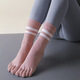 Tanbeiman Pilates five-finger socks, non-slip yoga socks, professional women's sports, running, fitness skipping rope, pressure split toe mid-tube socks, mid-tube 5-finger socks (pink), non-slip silicone/heightened elastic thread