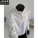 JEEP SPIRIT American Polo Henley shirt men's long-sleeved T-shirt spring and autumn trend cleanfit inner casual men's base sweatshirt black M 95 to 115 Jin Jin equals 0.5 kg can be worn