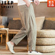Pantalon en lin jeep spiritueux pantalon masculin pantalon à jambe droite mince à jambe droite pantalon carotte de style chinois coton et lin pantalon harem lâche 4xl