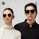Madera Noventa gafas de sol Board Board Marco cuadrado Gafas de sol Sun Protección solar para hombres Gafas de sol de mujeres que muestran cara pequeña MJ101SK724 BKC1 Obsidiana Negro [Polarizado]