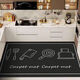 Xuxian floor mats, kitchen floor mats, stain-resistant mats, household anti-slip carpets, water-absorbent and oil-proof, large-area custom-made foot mats, black kitchenware, 100*160cm, waterproof and anti-scalding