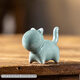 Shangfu Ge Kiln Creative Cat Ornaments Ceramic Cute Tea Pets Can Raise Simple Tea Play Home Desktop Crafts Ornaments JZT Cat-Tianlan
