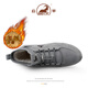 Ram plus velvet Martin boots men's summer thickened warm and cold-proof men's shoes high-top northeast anti-freeze men's Martin boots big cotton shoes gray plus velvet 41 leather shoes size