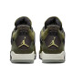 Nike Nike Herrenschuhe Frauenschuhe Air Jordan 4 AJ4 Thunderbolt Schwarze und gelbe Sportschuhe Trendy lässige Basketballschuhe Männer FB9927/FB9928-200 Military Green 40