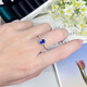 Haikai Ring Women's Cornflower Blue Gemstone Ring Luxury Jewelry Valentine's Day Birthday Gift Cornflower Blue Natural Sapphire Ring