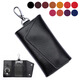 MUTUO Sélectionné Pack de clés de voiture de vache de vache Premium pour hommes Pack de clés pour femmes pour femmes de la mode Pack Key [Pattern Lychee] Brown