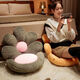 Feather pocket flower seat cushion butt cushion office sedentary chair cushion backrest integrated student dormitory floor butt cushion gray flower anti-rabbit plush 50*50cm non-slip and comfortable