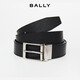 Bally Bally Bally Herrengürtel Business Square Schnalle Doppelsieitiger Gürtel 6307811 Schwarz 120 cm