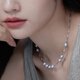 Lukfook Jewelry True Me Series Platinum 950 Seawater Pearl Platinum Necklace Plain Chain GJT0003DS Total Weight 13.39 Grams