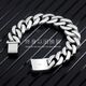 Guanpu Pavilion Fat Donglai's same style men's platinum bracelet, platinum domineering Cuban chain, men's Korean style hip-hop trendy personalized silver jewelry, fashionable, measure the wrist circumference tightly and add two centimeters, just right