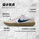 耐克（NIKE）男鞋子男 25夏季新款透气耐磨运动鞋帆布小白鞋减震滑板鞋休闲鞋 【主推】深海蓝-橡皮浅褐/晒图退10/建议拍大半码 40 （内长250mm）