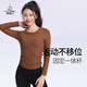 Vanmei Yoga Wear Integrated Chest Pad Pilates Training Wear Long Sleeve Threaded Running T-Shirt Fitness Sports Top Yuhui Brown/Integrated Chest Pad 2XL