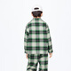Little MO&Co. Children's clothing spring new style boys' pure cotton plaid long-sleeved shirt zipper jacket green and white plaid 120 120/60