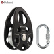 Gorm pulley, high altitude, downhill equipment, mountaineering, rock climbing, outdoor transportation of hanging objects HL953 black +908
