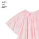 
jnby by JNBY new Jiangnan cloth children's clothing casual short-sleeved dress 24 autumn girls 1O8G17580 690/mixed powder 100cm