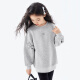 MiniPeace children's clothing spring new girls sweatshirt F2CRE1B46 gray 140cm