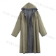 
87 outdoor rubber canvas vintage one-piece raincoat green flood control and rescue coal mine labor protection rain poncho thickened Q1SN6636 one-piece lengthened hooded length 1 meter 45 XL