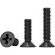 Fengji KM iron black zinc black hardened countersunk head cross small screw flat head machine screw bolt computer electronics M2M3M4mm M4*45-50 only