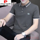 
Pierre cardin high-end mercerized cotton summer men's T-shirt short-sleeved polo shirt 2025 new lapel top business t-shirt trend 5012-white M
