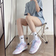 耐克（NIKE）DUNK LOW女子蓝白色粉色经典百搭防滑耐磨低帮休闲运动板鞋 DD1503-001蓝紫粉 36