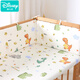 Disney baby bed surround one-piece cotton anti-collision fence barrier children's splicing bed surround soft bag can be detachable and washed custom-made Happy little dinosaur bed surround [height 40cm] Length 150cm