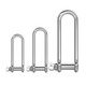 Fengji 304 stainless steel D-shaped shackle U-shaped ring boat buckle paracord extended heavy-duty lifting M4M5M6M8M10M12M16 M4 (inner width 8mm, inner height 30mm) - 2 pcs