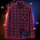 Crooel Paul Shirt chaude plus velours épaissis en velours intégré sans plaid élastique de fer Casual Extra épaissined gras plus taille de taille 5012 [Velvet épais supplémentaire] 7xl [recommandé 205-225jin [Jin est égal à 0,5 kg]]]
