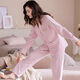 
Pure cotton pajamas women's long-sleeved spring and autumn suit summer cardigan large size middle-aged home clothing 842 XL suitable for 120-140Jin [Jin equals 0.5 kg]