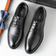 CARTELO Soft Cowhide Men's Leather Shoes Business Formal Shoes Men's Soft Leather Wear-Resistant Breathable Leather Shoes Men's 9585 Black 42