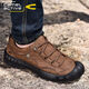 Zapatos de cuero dinámico de camello zapatos de senderismo genuino de cuero genuino no deslizamiento de otoño e invierno al aire libre zapatos de ancianos con la punta de los pies cómodos zapatos de trabajo casuales marrón (capa superior de vaca) 9888 38 zapatos de cuero estándar tamaño
