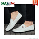 
CARTELO Spring 2025 new Doudou shoes men's leather shoes Korean version driving shoes lazy shoes social trend casual men's shoes black 9880 40