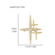 QUAMER flash diamond cross star brooch design niche suit windbreaker corsage coat pin star diamond gold