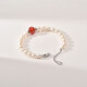 Jingrun Cifu with agate white millet beads freshwater pearl bracelet mother model 6-7mm18cm Mother's Day gift