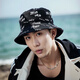 GLO-STORY sun hat for men and women, letter embroidered fisherman hat, literary, casual and versatile double basin hat for men, sun hat for all seasons