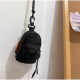 Craftsmanship chooses mini halter neck coin wallet card bag headphone bag hip hop personality small shoulder bag key crossbody bag men trendy small bag black