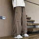 
Idea (ZHUYIFAN) Fatty Large Size 230 Jin [Jin equals 0.5 kg] Pants for men straight spring and summer thin work pants trendy brand large size straight wide-leg casual pants K1477 Dark Gray M (165) 90-110 Jin [Jin equals 0.5 kg] Wearable