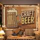 Pure tone retro American hanging cloth cafe beer decoration background cloth restaurant atmosphere matching tapestry cloth internet celebrity photo XFJ401 1 meter wide 0.7 meters high free installation package