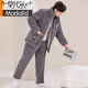 Modal's New Men's Autumn e Invierno de algodón de otoño de tres capas de algodón Coral Velvet más Velvet Flanela engrosada Ropa para el hogar