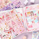 Wild pigeon hand tent sticker flashing dressing sticker girl handmade DIY toys quiet paste toys girl makeup princess stickers 4 books [Princess series complete 4 sets] 72 pictures
