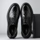 CARTELO Brock men's leather shoes cowhide men's shoes heightened thick sole formal shoes leather shoes men 9859 black heightened 43